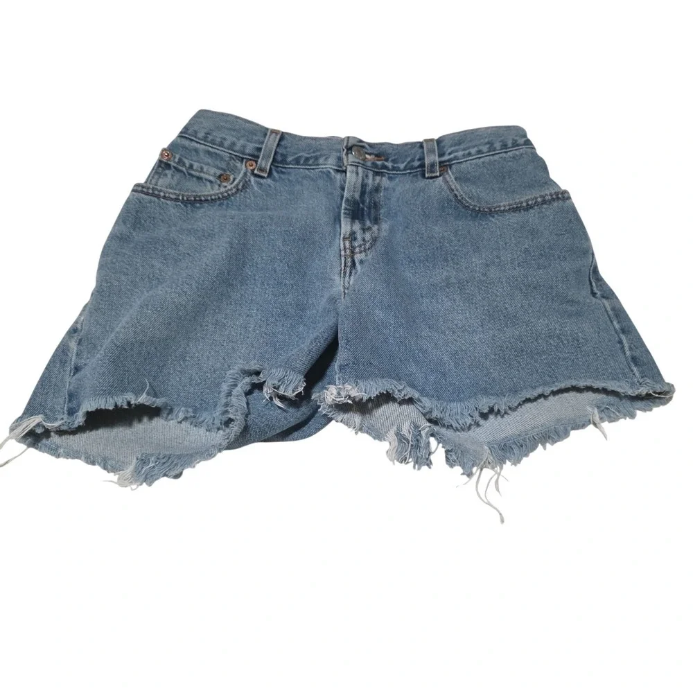 Levis 569 Loose Straight Denim‎ Shorts Size 14 Slim Blue